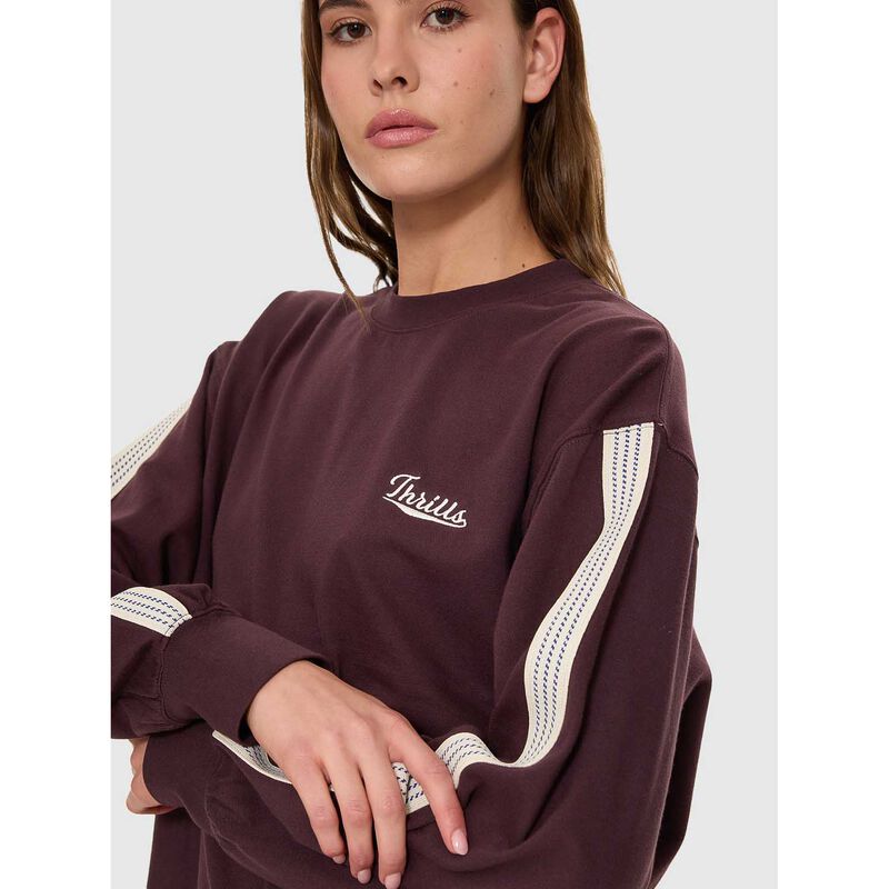 Thrills Off Track Long Sleeve Oversized Tee image number 2