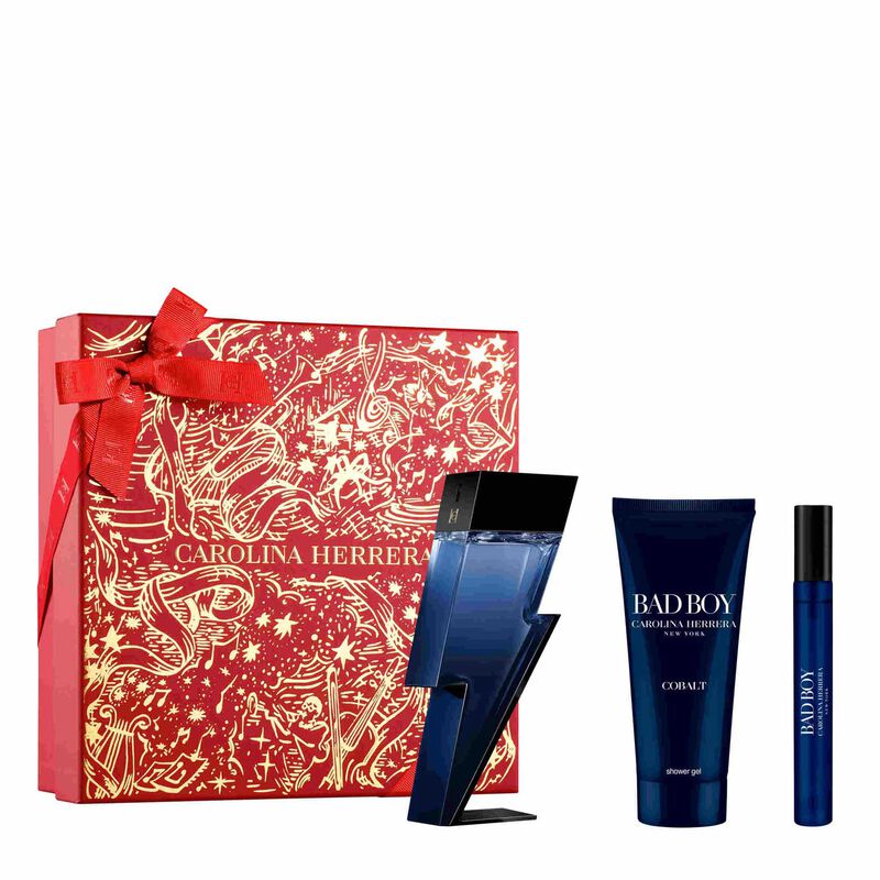 Carolina Herrera Bad Boy Cobalt 100ml EDP 3PC Xmas Gift Set image number 0