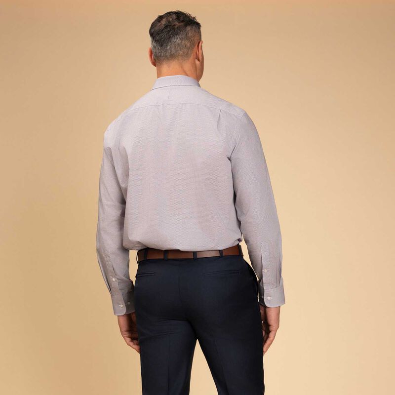 Rembrandt Sinatra Navy & Maroon Microdesign Shirt image number 1