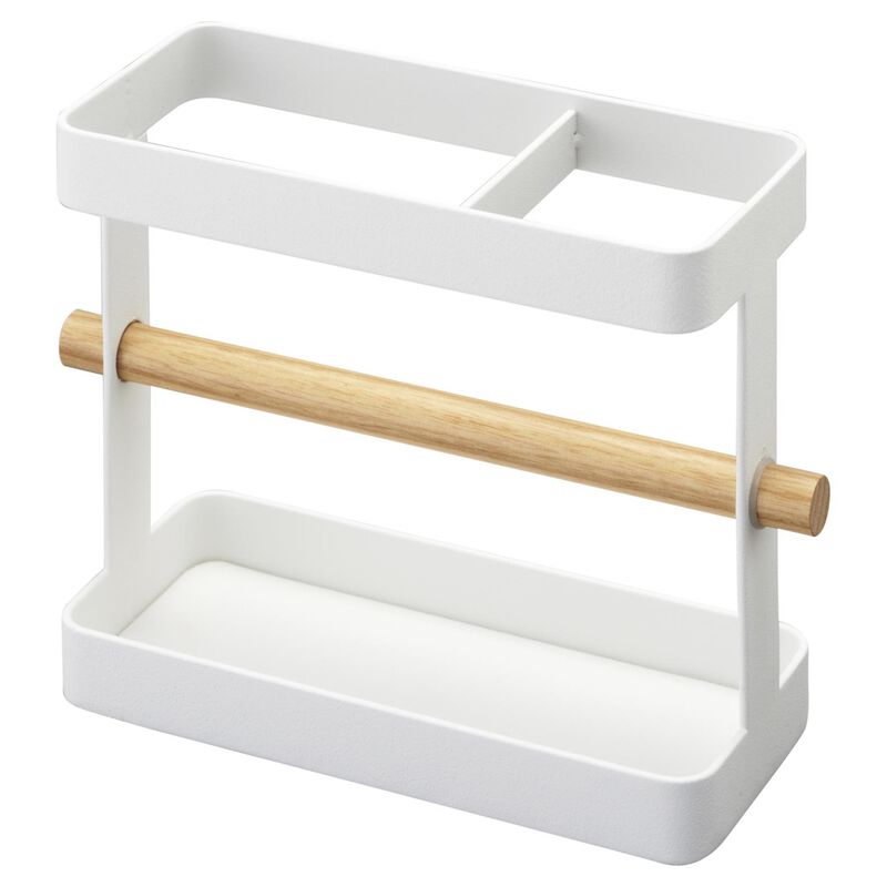 Yamazaki Tosca Kitchen Tool Stand Wide White image number 0