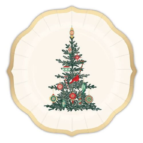 Punch Studio Tree Dessert Paper Plate Set of 8