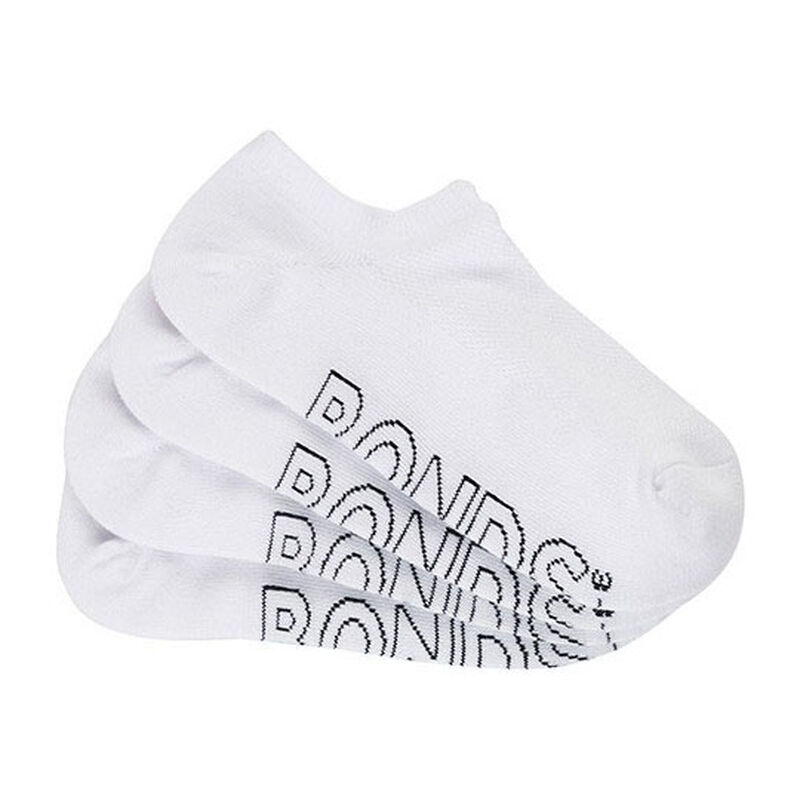Bonds Logo Lightweight No Show Socks - 4 Pack image number 1