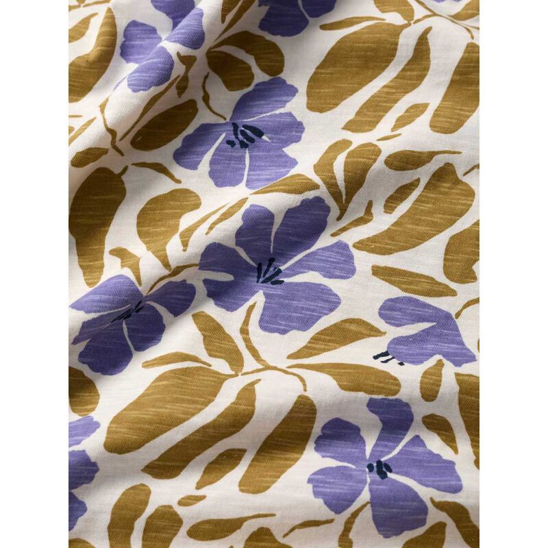 Seasalt Cornwall Ocean Gaze Tunic Leafy Floral Chalk Pear image number 2