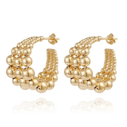 Gas Bijoux Multiperla Creole Mini Earrings