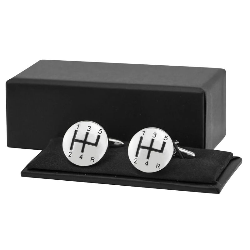 gdesign Cufflinks Silver Gear Shift image number 0