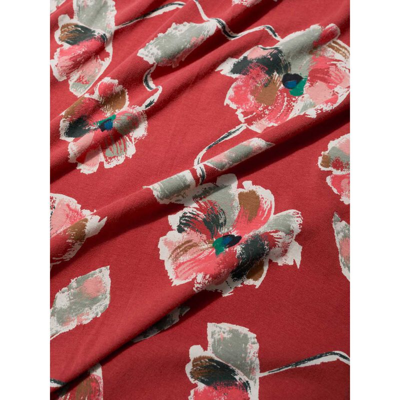 Seasalt Cornwall 3/4 Pier View Dress Artist Camellia Red Sail image number 3