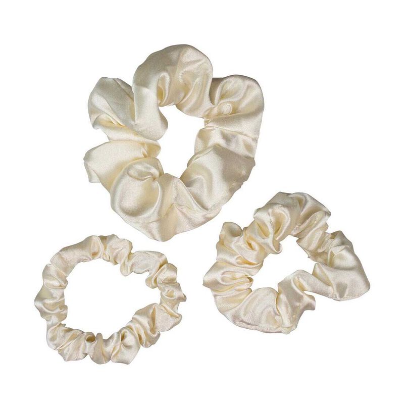 Mae Elastics Scrunchies Satin Cream image number 1
