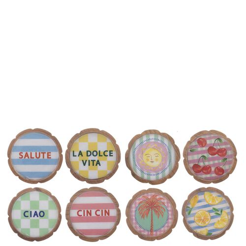Ladelle Capri Assorted 4Pk Coaster