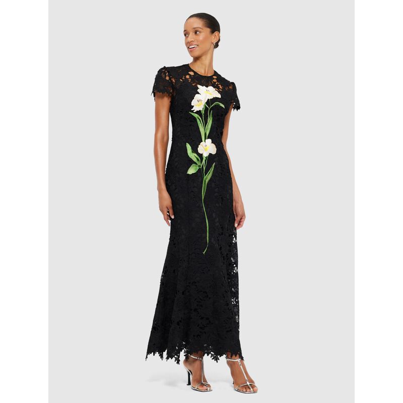 LEO LIN Monique Embroidered Lace Maxi Dress image number 3