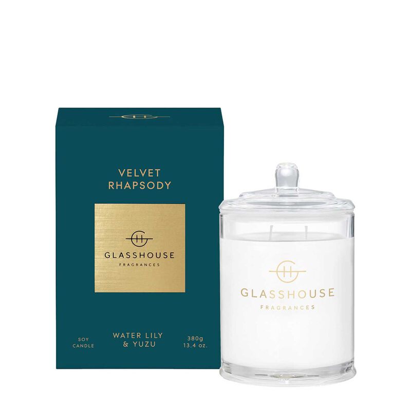 Glasshouse Fragrances Velvet Rhapsody Soy Candle 380g image number 0