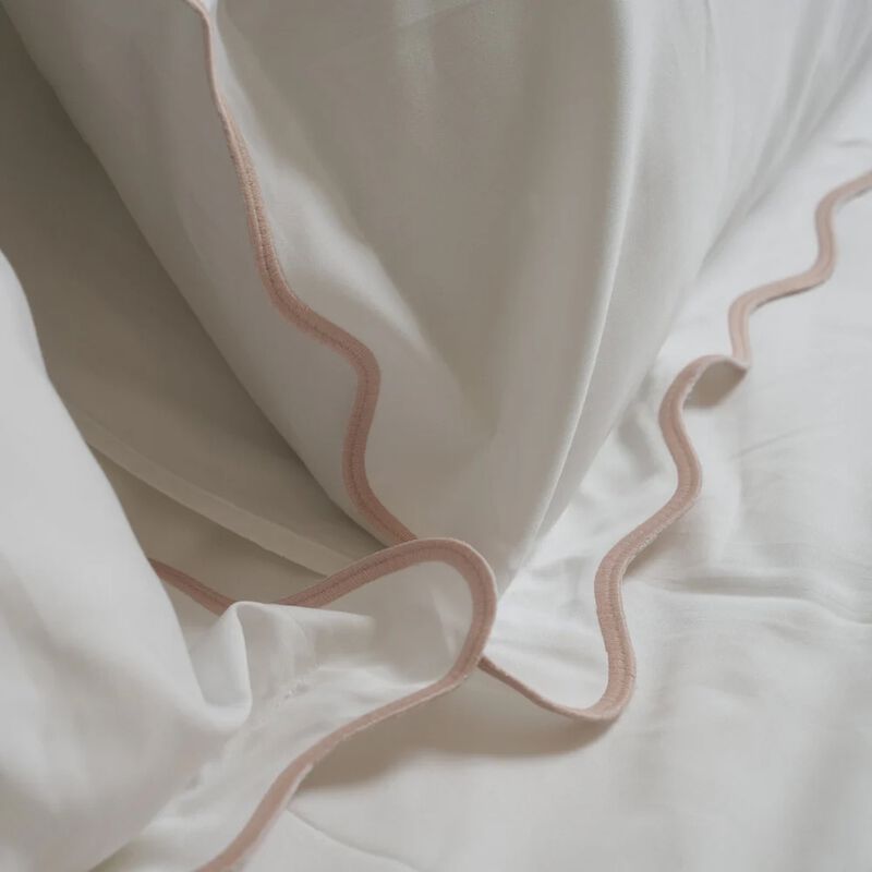 Home Lab Celine Scallop Edge Duvet Set image number 4
