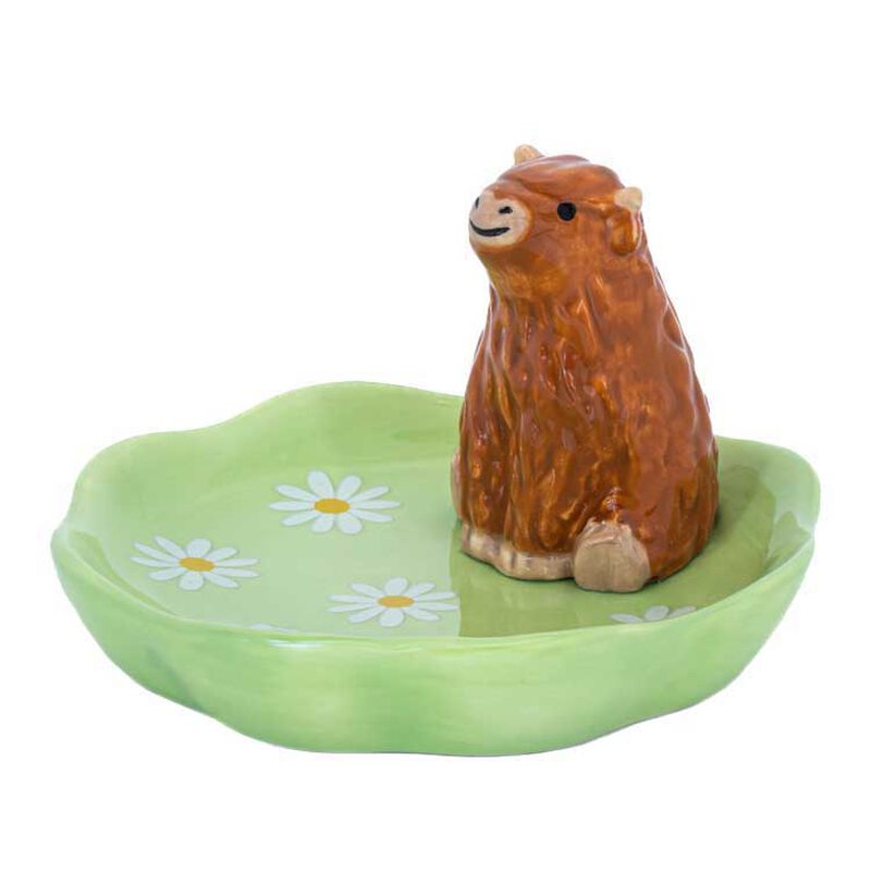Sass & Belle Highland Cow Trinket Dish image number 0