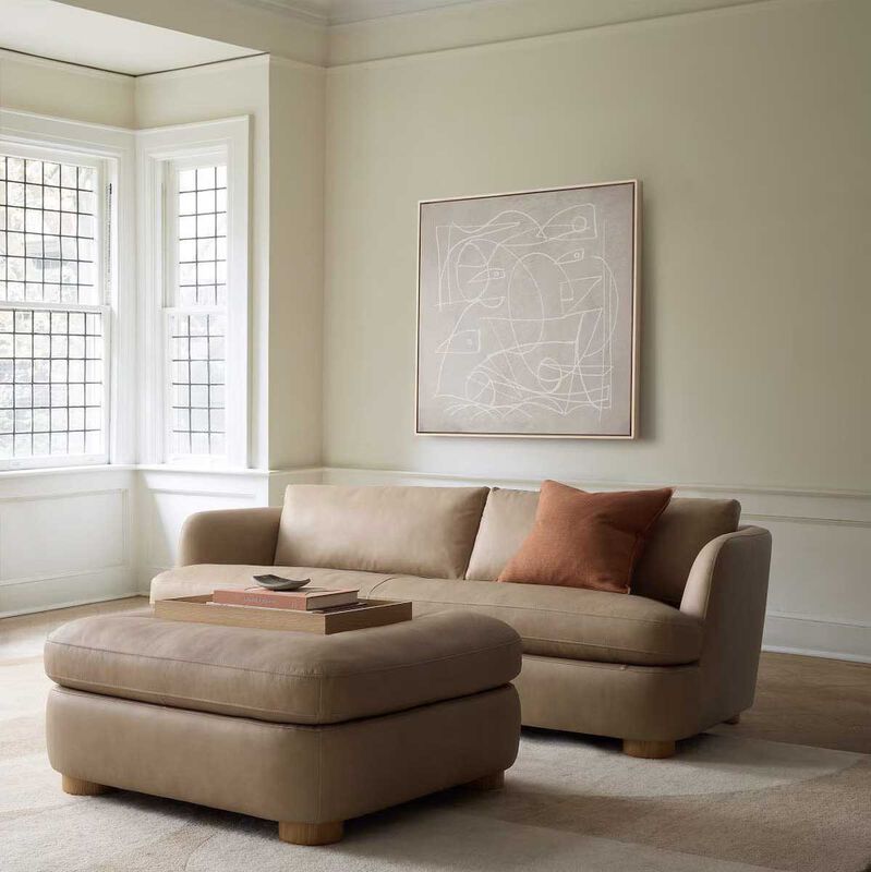 West Elm Leroy Leather Sofa image number 3