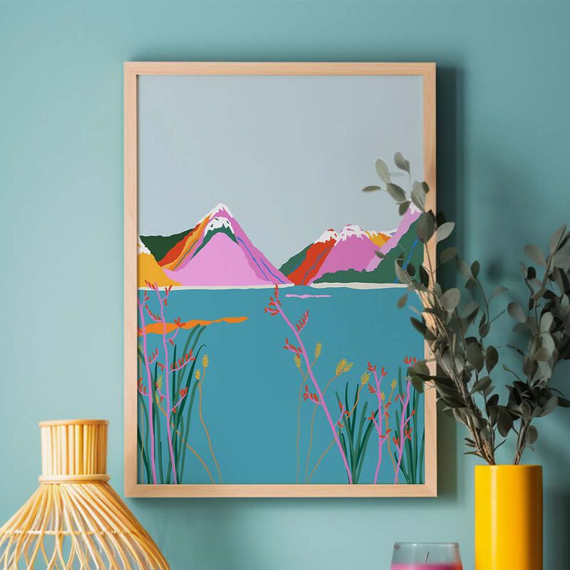 West Moor Design Milford Sound (A4 Unframed Print) image number 0