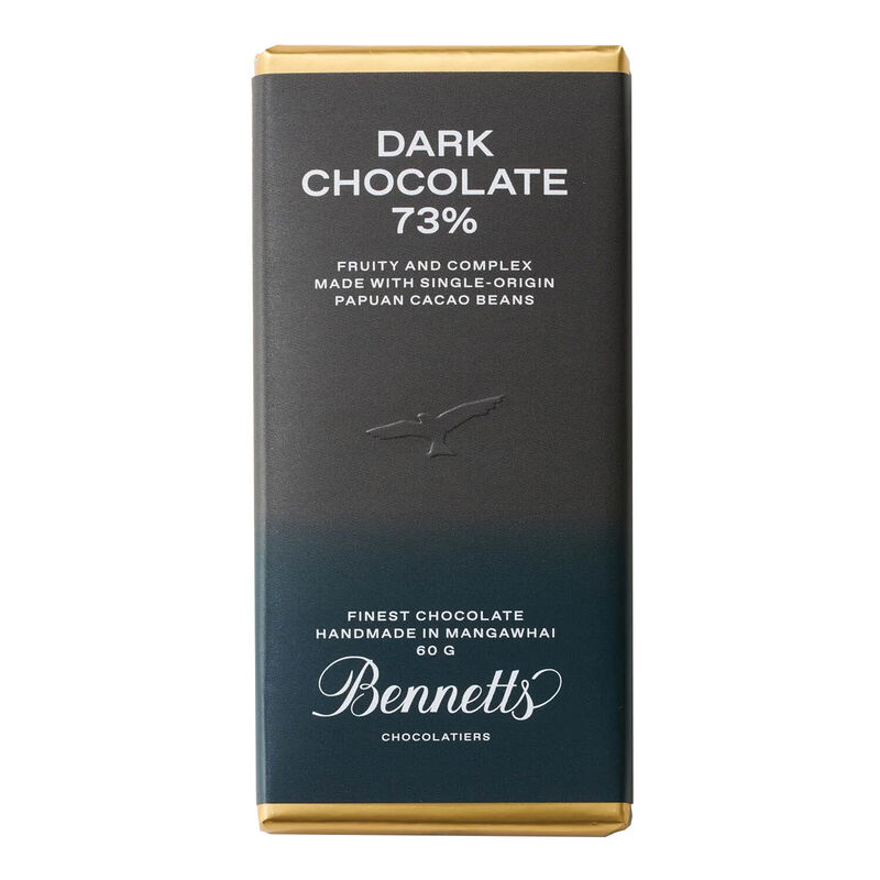 Bennetts of Mangawhai 73% Dark Chocolate Bar 60g image number 0