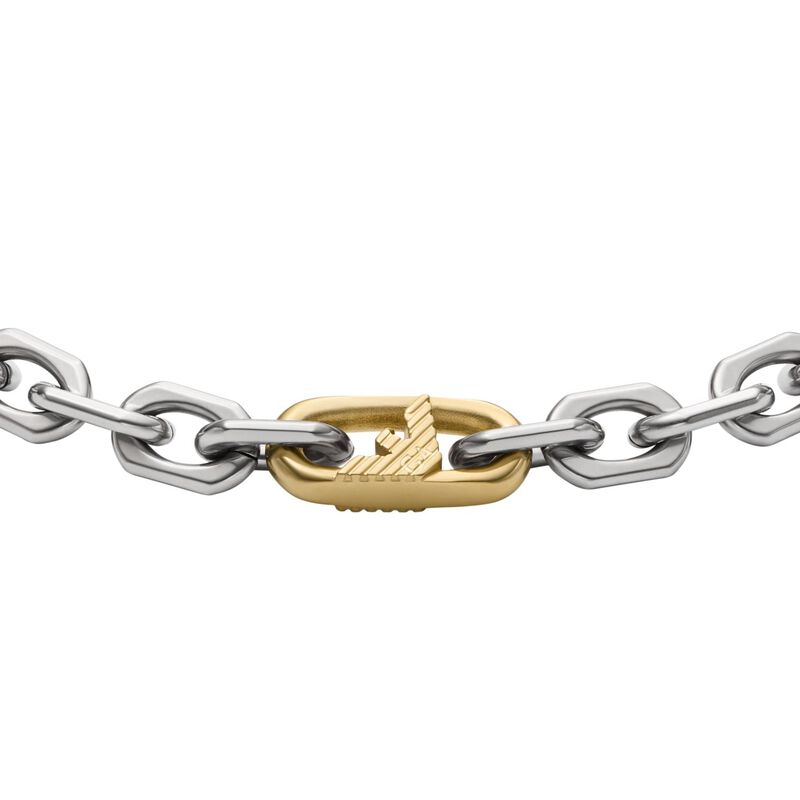 Emporio Armani Two-Tone Stainless Steel Chain Bracelet image number 1