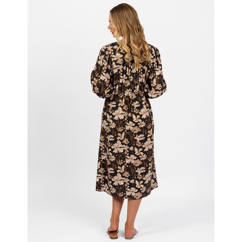 Vassalli V Neck Dress With Elbow Length Sleeve image number 1