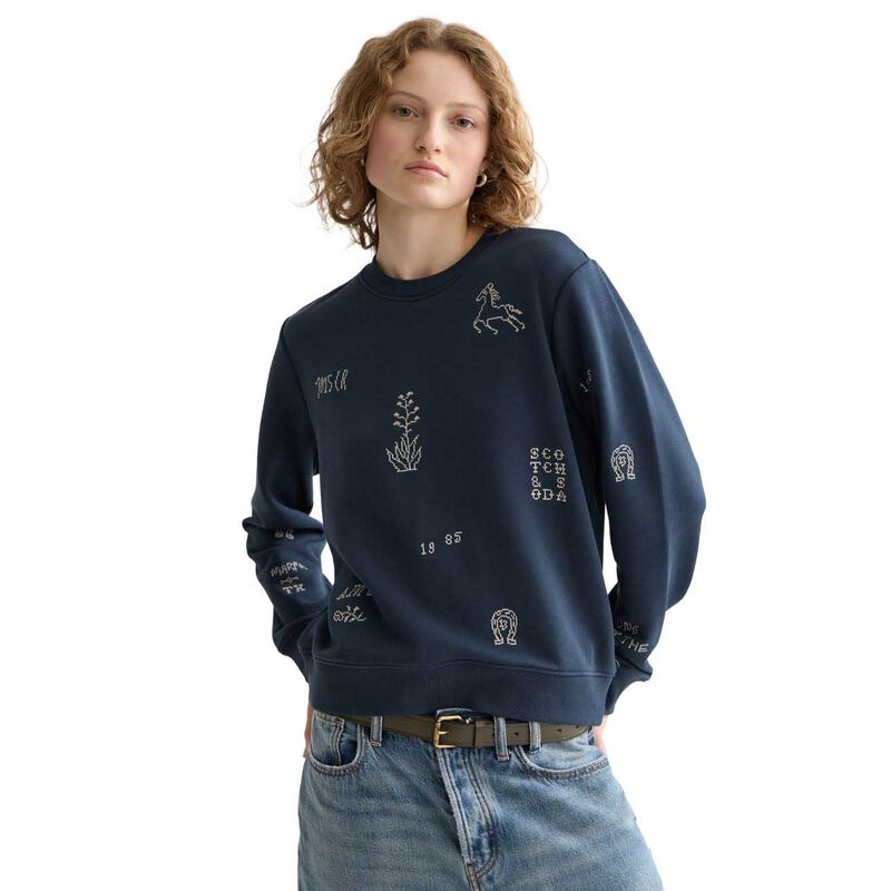 Scotch & Soda Embroidered Regular Fit Sweatshirt image number 0