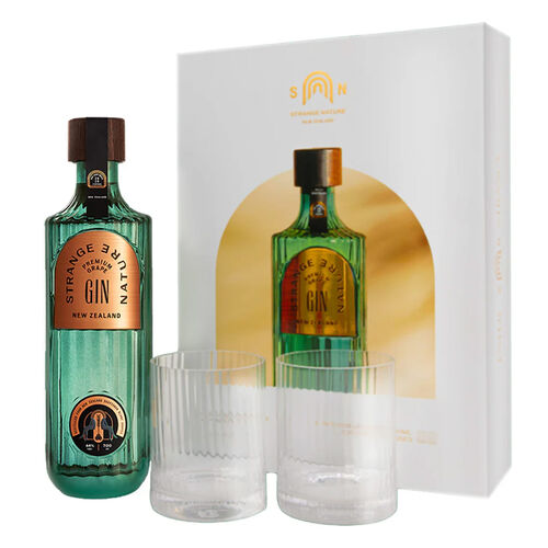 Strange Nature Gin 44% Gift Set with Tumblers 700ml