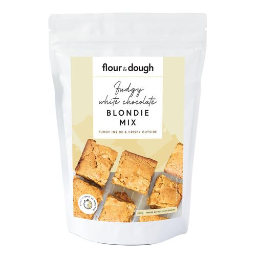 Flour & Dough Fudgy White Chocolate Blondie Mix 620g