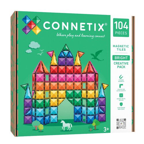 Connetix Tiles Bright Creative Pack 104 Pc