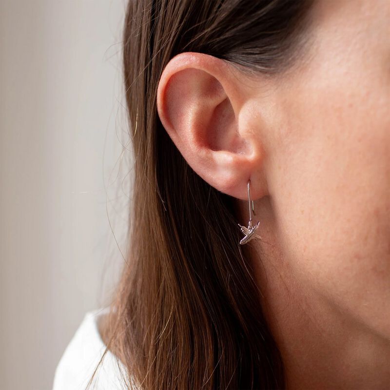 Boh Runga Petite Feather Kisses Hook Earrings image number 1