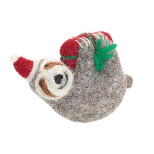 Amica Felt Sloth With Present 8cm
