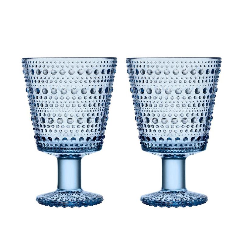 iittala Kastehelmi Universal Glass 260ml Pair Aqua image number 0