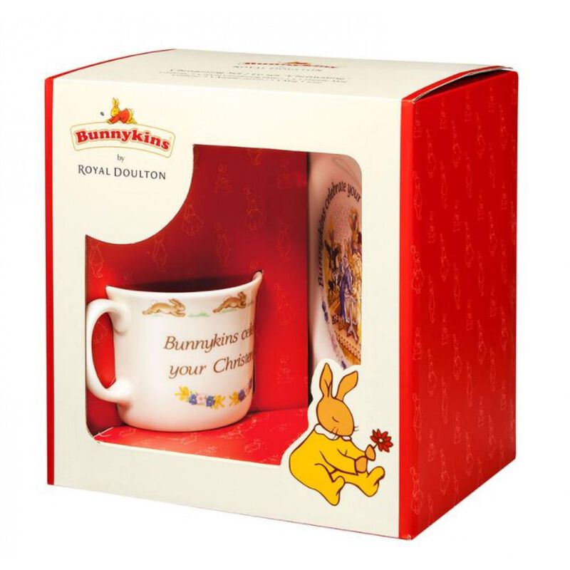 Royal Doulton Bunnykins Christening Plate & Mug Set Of 2 image number 1