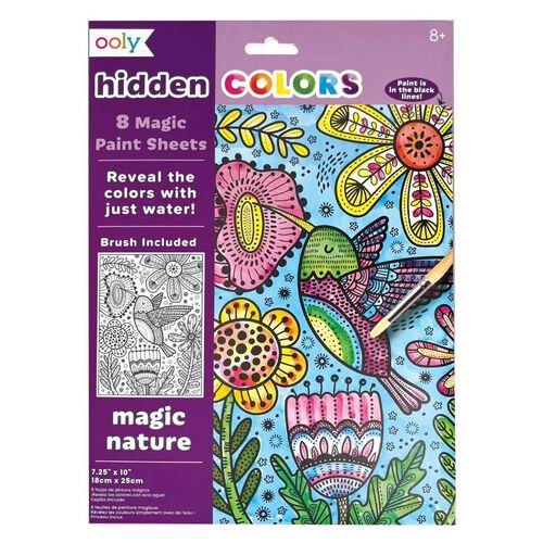 Ooly Hidden Colours Magic Paint Sheets - Magic Nature