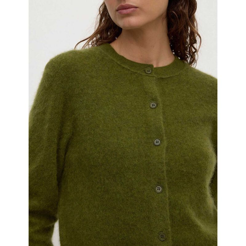 Assembly Label Carina Merino Wool Long Sleeve Cardigan Grove image number 2
