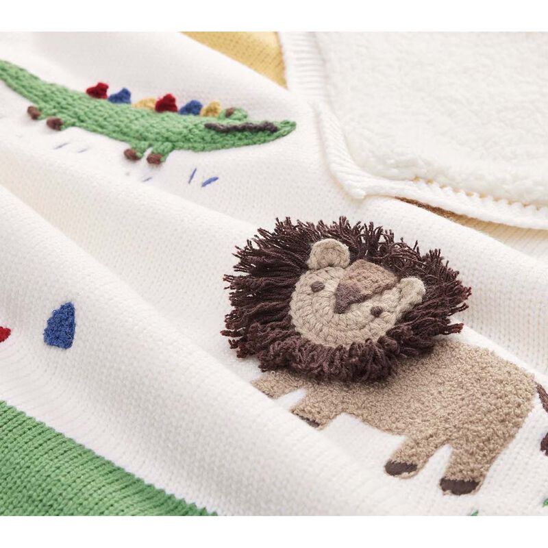 Pottery Barn Kids Safari Heirloom Baby Stroller Blanket image number 3
