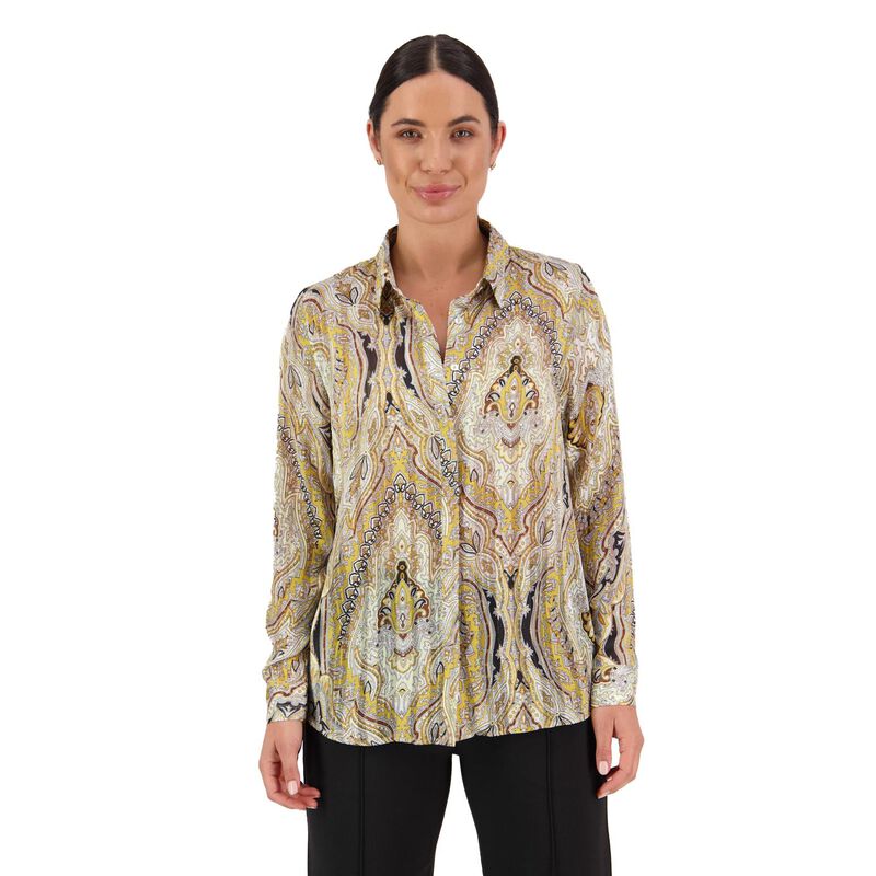 Vassalli Long Sleeve Shirt With Button Placket Back image number 4