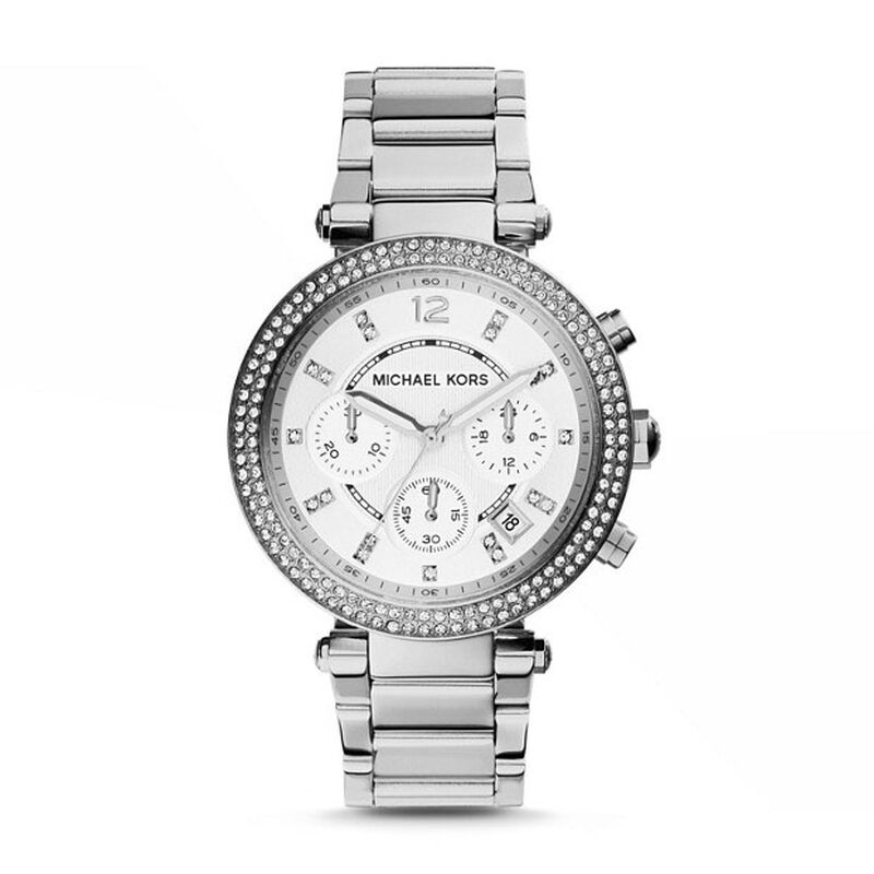 Michael Kors Parker Silver Chronograph Watch MK5353 image number 0