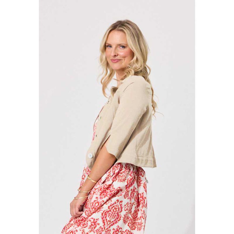 Lemon Tree Amalfi Linen Jacket image number 5