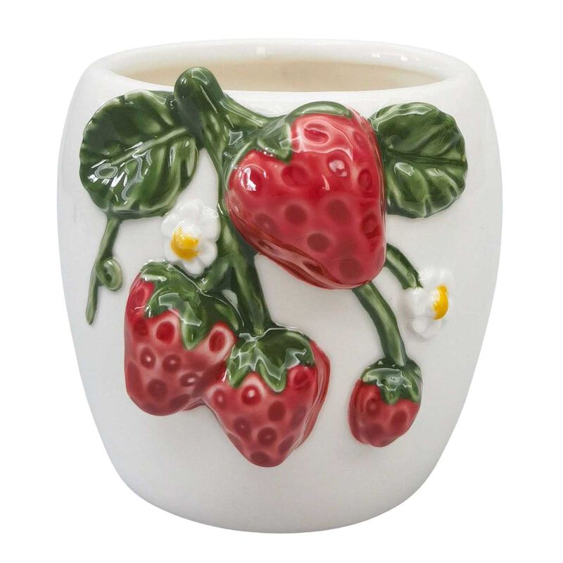 Urban Products Strawberry Planter White & Red 12cm image number 0