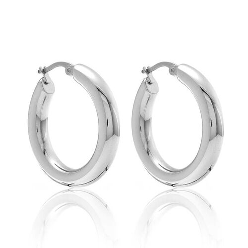 Silk & Steel Halo Hoop Earrings Large