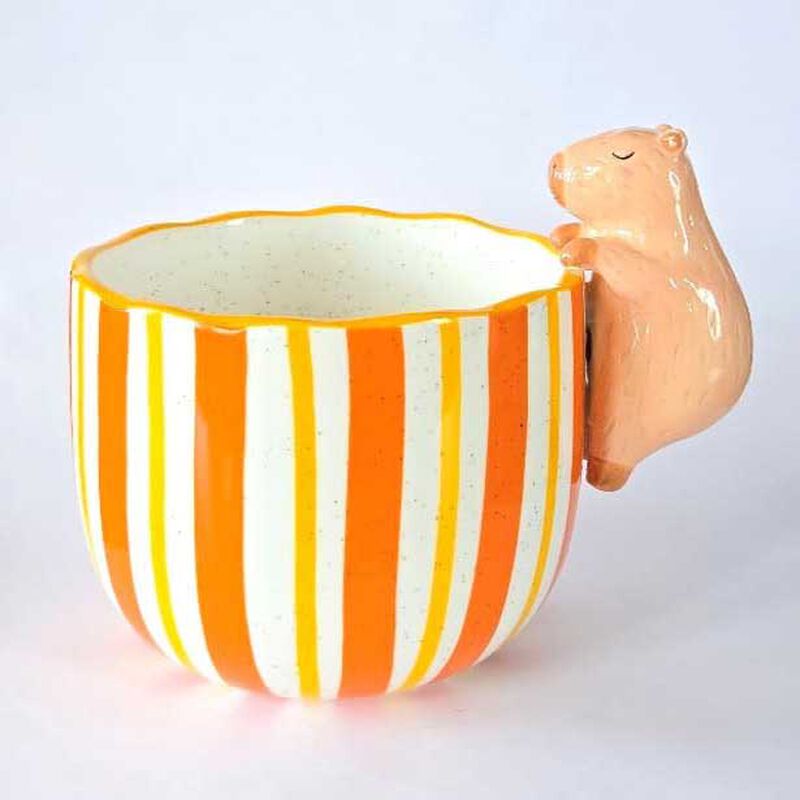 Sass & Belle Peeking Capybara Planter image number 3