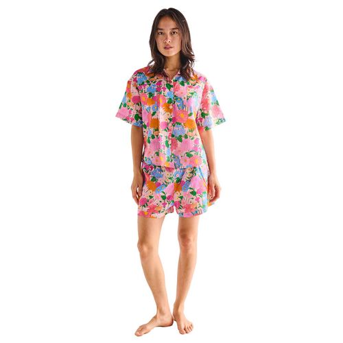 Kip&Co Follow The Sun Adult Organic Cotton SS T-Shirt & Shorts Pyjama Set