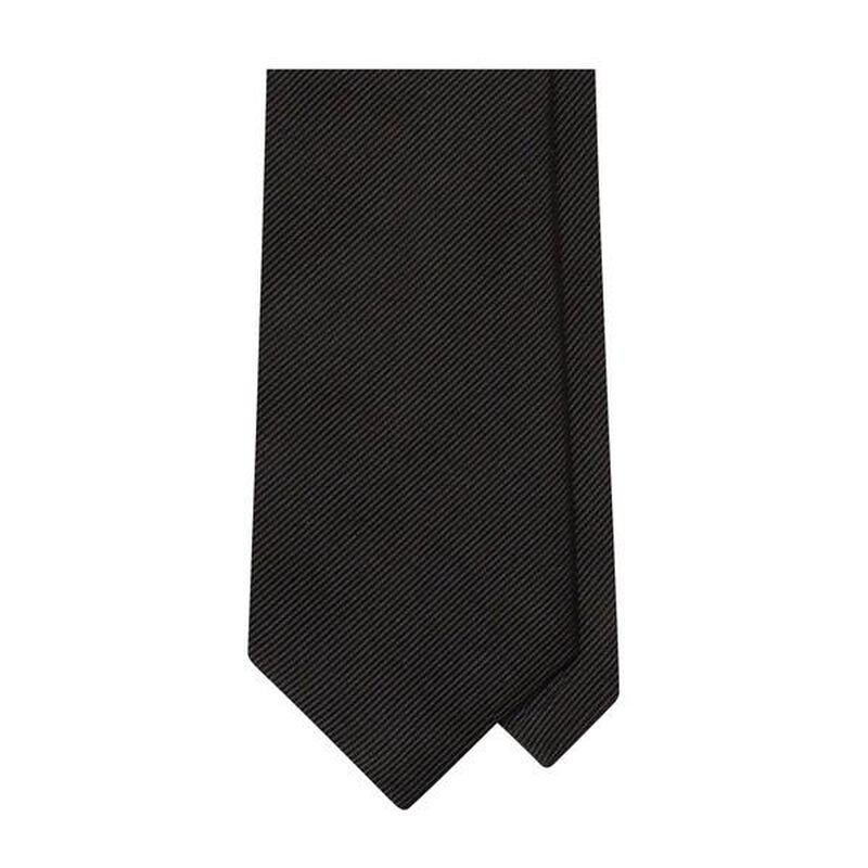 M.J. Bale Mauricio Black Plain Tie image number 0