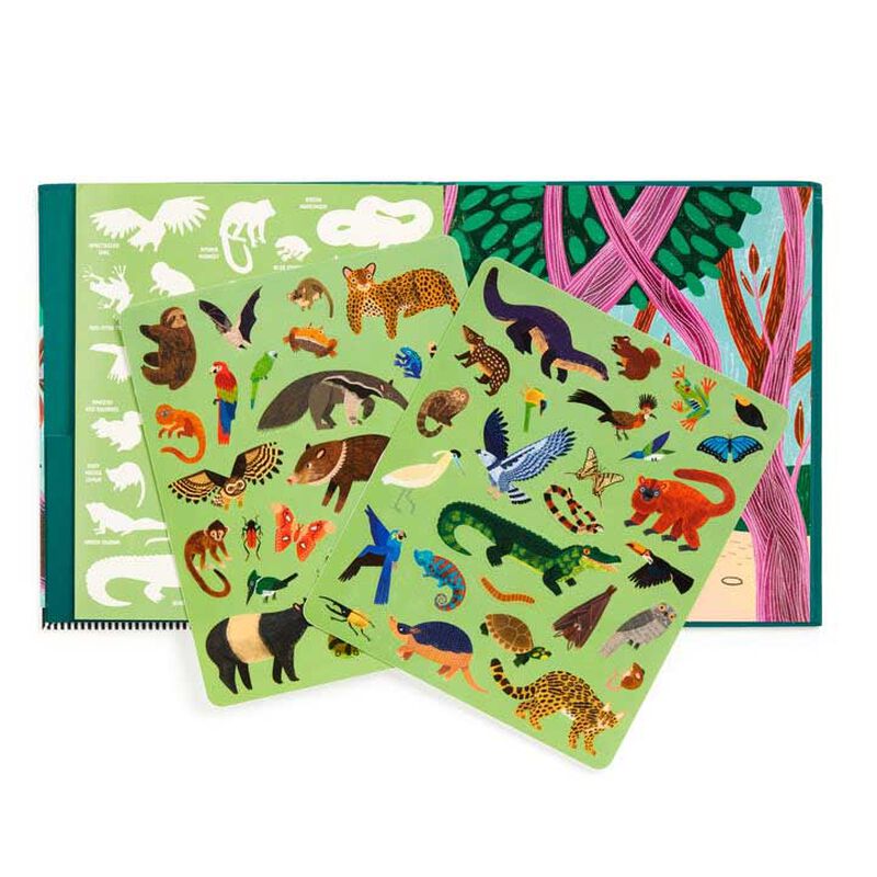 Mudpuppy Rainforest Sticker Play Reusable Activity Set image number 1
