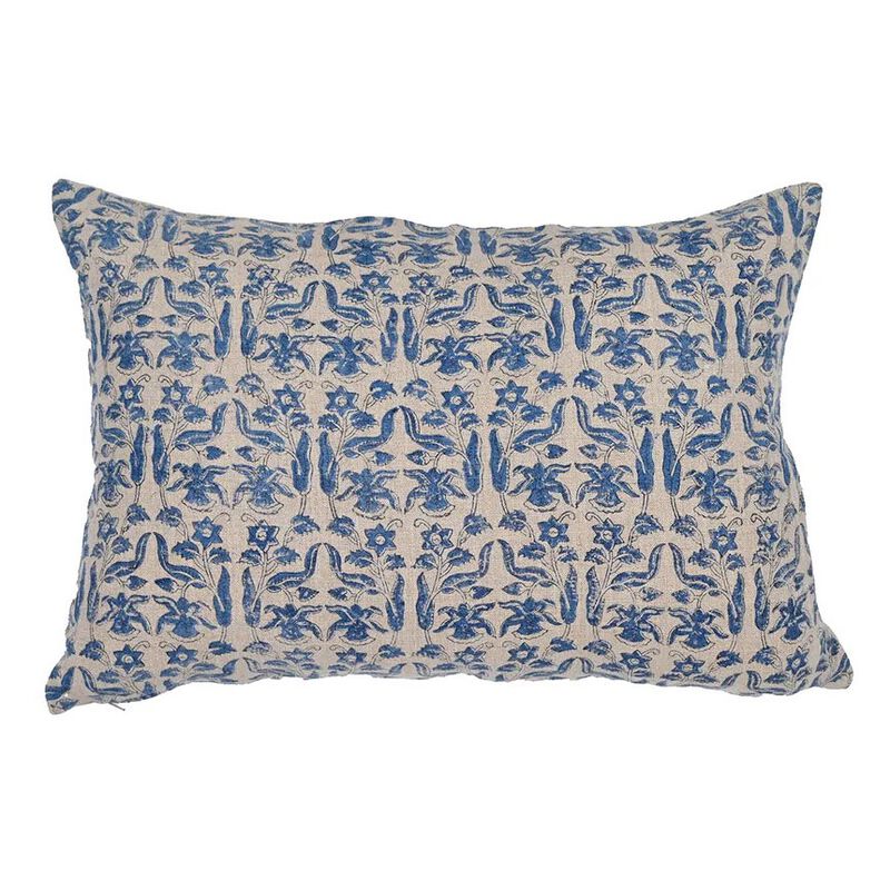 French Country Petro Floral Azure Cushion Cover image number 0