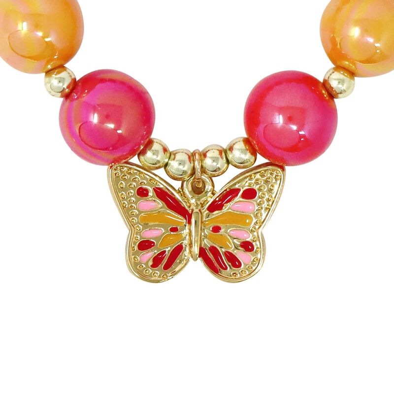 Pink Poppy Vibrant Butterfly Bracelet image number 1