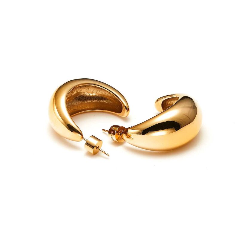 Silk & Steel Dynamic Hoop Earrings Large image number 2