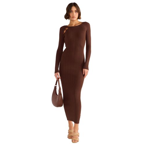 MINKPINK Zinnia Bead Knit Midi Dress