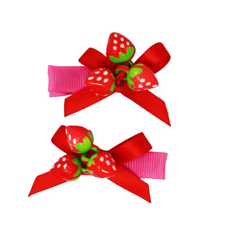 Pink Poppy Sweet Berry Hair Clips image number 0