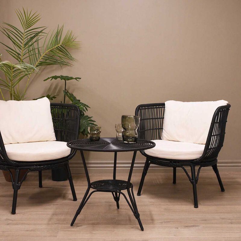 Clifton Outdoor 3-Piece Setting - Black image number 1