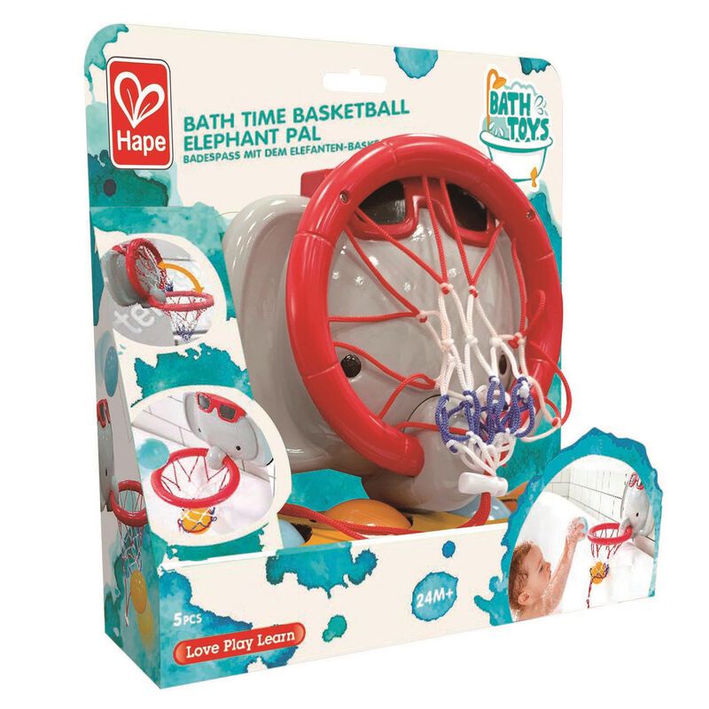 Hape Bath Time Basketball Elephant Pal image number 0