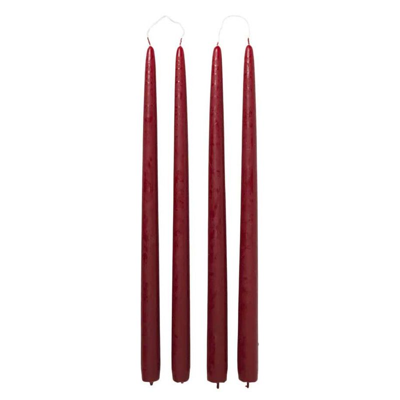 Broste Candle Taper Set Of 4 H380 - Burgundy image number 0