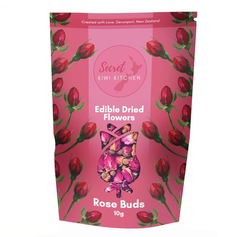 Secret Kiwi Kitchen Edible Red Rose Buds Pouch 20g image number 0
